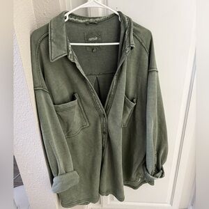 Aerie lumberjane Oversized Button up
